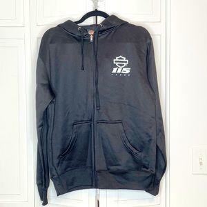 Harley Davidson 115 Year Zip Up Hoodie Sweatshirt